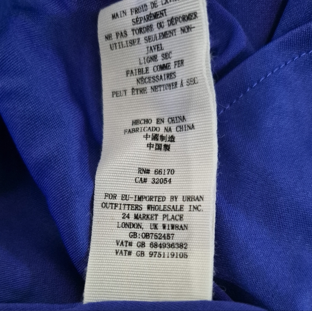 FREE PEOPLE Halter Neck Open Back Glittery Pleated Dress Purple Blue 10 - Picture 6 of 7